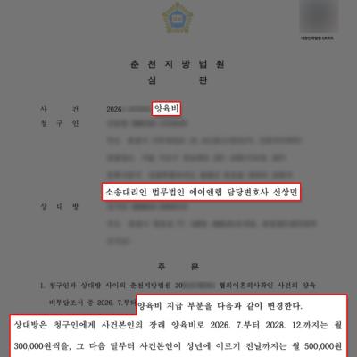 양육비청구 소송｜협의이혼 후 양육비 지급이 중단됐다면